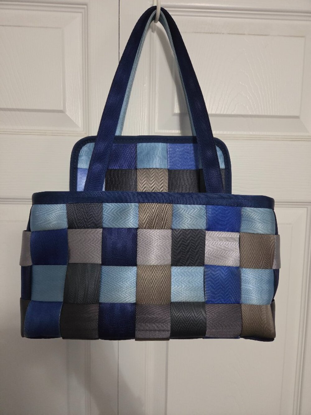 Harveys Seacycle Original OG Older Large Satchel & Clutch Wallet Blue Combo
